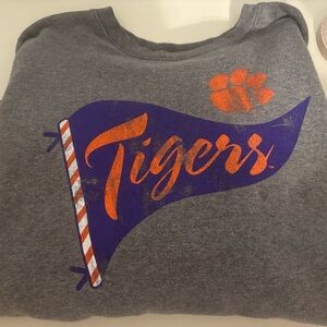 Knights Apparel Gray Sweatshirt with Orange and Purple Tigers Design